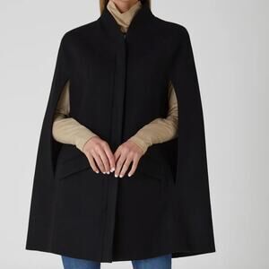 Allora Chelsea Wool and Cashmere Cape Coat Black Size AU 14 US 10 Australia NEW